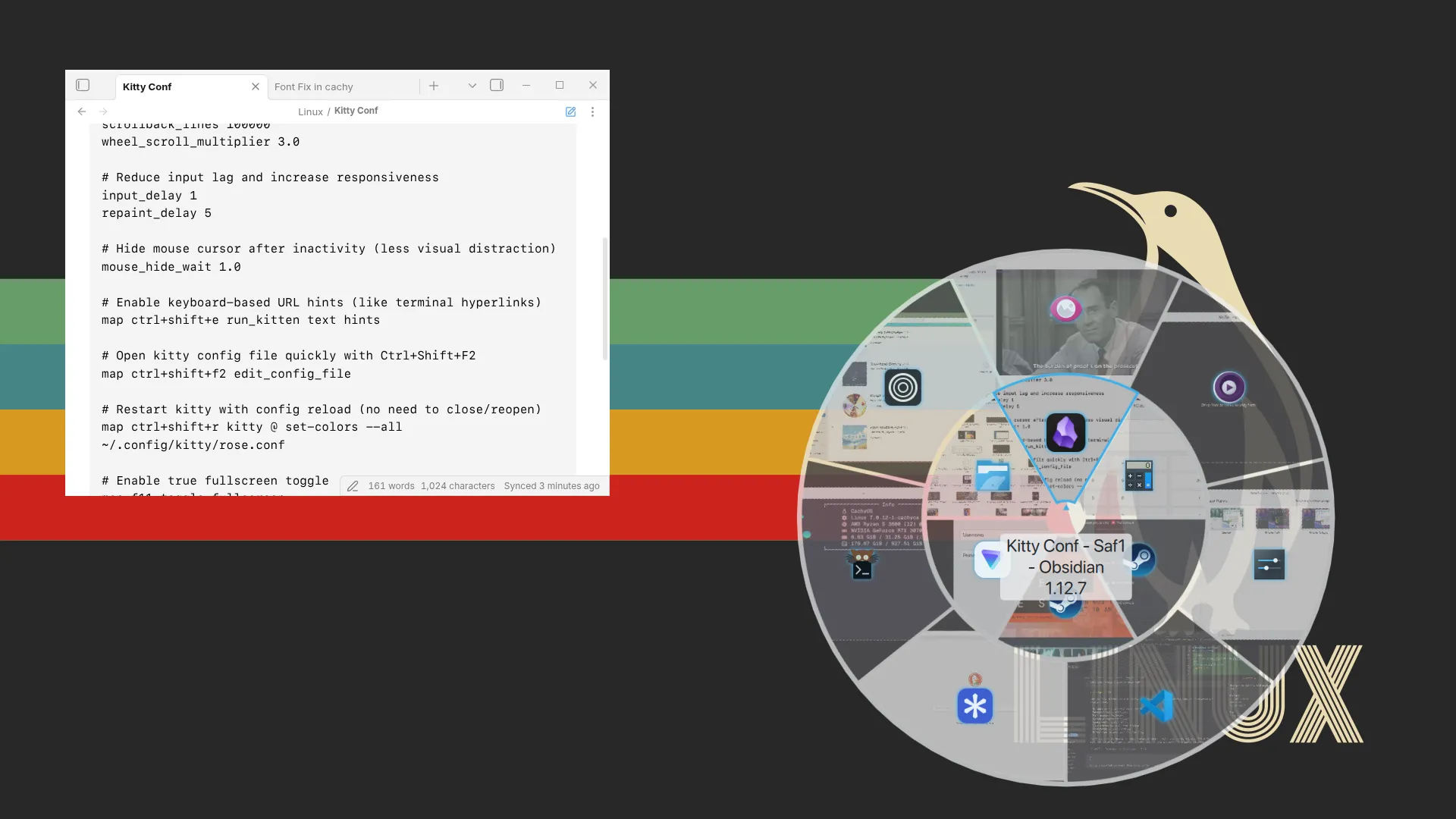 Multi-ring layout with live thumbnails