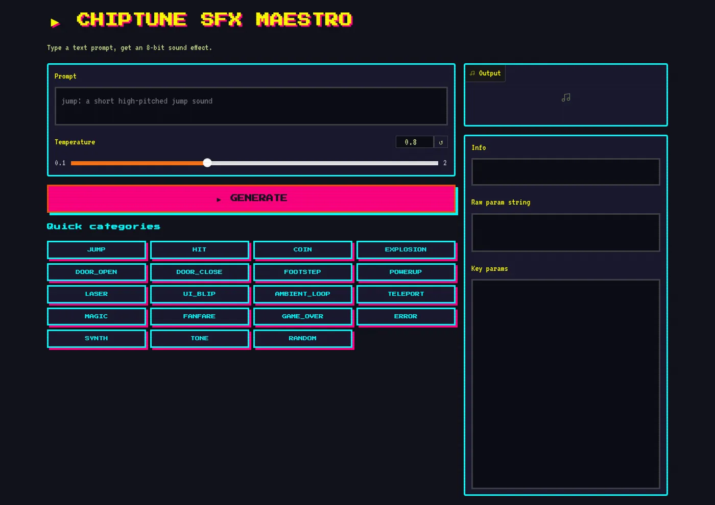Retro arcade interface
